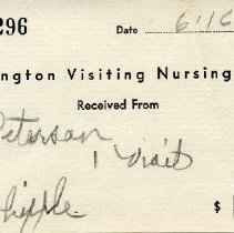 Washington Visiting Nurse Association Receipt
