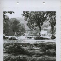 1955 photograph of flood damages