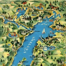 Lake Vättern Swedish Postcard