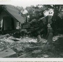 Rebecca Gunnarson at House after Flood
