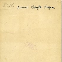 Silhouette of Samuel Clayton Kingman