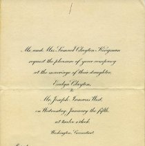 Invitation for Clayton-West Wedding