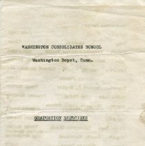 Washington Consolidated School Graduation Exercises 1941