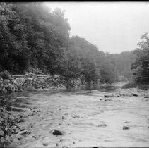 Dug Way and Railroad Bridge in Steep Rock
