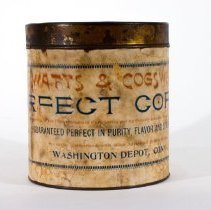 Watts & Cogswell coffee can - Front