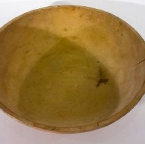 large pale wooden bowl - interior full
