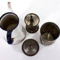 Metal coffee pot - Top, unassembled