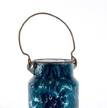 Green enameled pail - Front/side