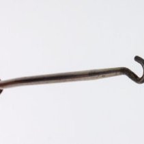 Button hook with wooden handle -  Metal hook