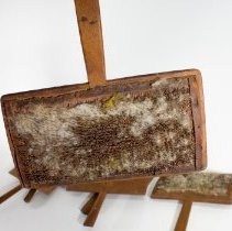 Three pair of carding combs - Inside, detail, close up