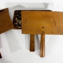 Three pair of carding combs -  C. Top, detail