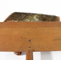 Three pair of carding combs -  A. Top, close up
