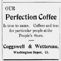 Ad from the Newtown Bee 8/28/1908