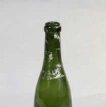 Green Glass Wine Bottle -   Side