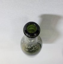 Green Glass Wine Bottle -   Top