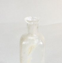 Clear Glass Medicine Bottle -  Side 2
