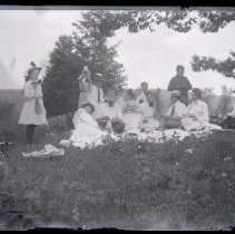 Group of People Picnicking at Lake Waramaug