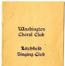 Washington Choral Club 1917 Concert Program