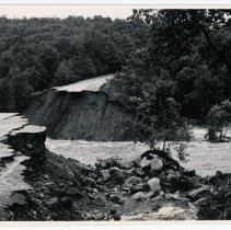 Litchfield Tpk. (Rt. 202) and the Shepaug River after the Flood of 1955