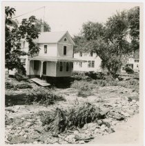 Carlson's House on School St. after the Flood of 1955 - front