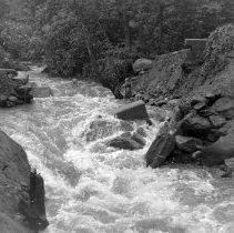 Unidentified Swollen Stream during the Flood of 1955 in Washington, CT