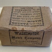 Washington Match Company Matchbox - Back