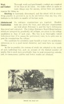 Work and Conduct
Admission and Examinations