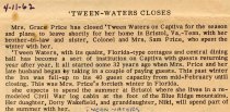 'Tween Waters Closes