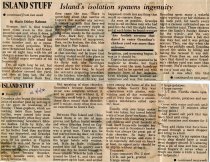 Island's isolation spawns ingenuity