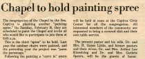 Chapel to hold painting spree