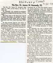 The Rev. Dr. James. W. Kennedy, 93