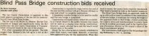 Blind Pass Bridge construction bids received