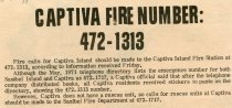 Captiva Fire Number: 472-1313