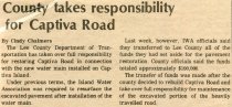 County takes full responsibility for Captiva Road