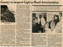 County to inspect Captiva Road deterioration