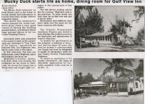 Mucky Duck starts life as home, dining room for Gulf View Inn