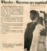 Wheeler - Mayeron are married