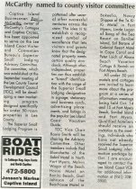 McCarthy named to county visitor committee