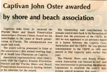 Captivan John Oster awarded by shore and beach association