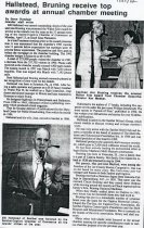 Hallstead, Bruning receive top awards at annual chamber meeting