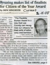 Bruning makes list of finalists for Citizen of the Year Award