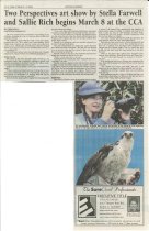 Two Perspectives art show by Stella Farwell and Sallie Rich begins March 8 at the CCA