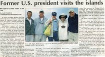 Former U.S. president visits the islands