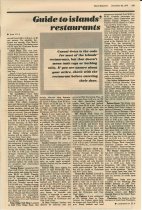 Guide to islands' restaurants