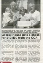 Gabriel House gets a check for $10,800 from the CCA