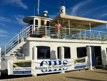 Tom Libonate aboard the Lady Chadwick