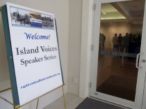 Welcome sign outside the CCA Hall