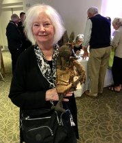 A guest with her purchase.