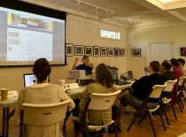 Instructor, Brian Gomez, uses the CIHS on-line site as example