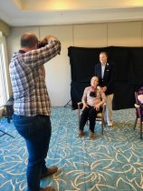 Photographer Chris Bright with Stu and Janey Symington